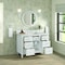 James Martin Vanities 48'' Single Vanity, Bright White w/ 3 CM Lime Delight Quartz Top 424-V48-BW-3LDL - alternate 5